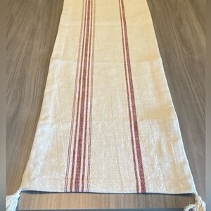 Hearth & Hand With Magnolia Stripe Table Runner With Tassels Farmhouse 70” x 14”